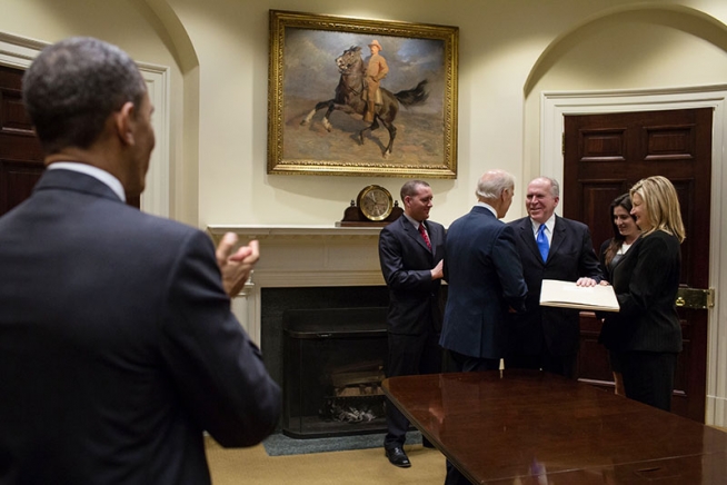 BrennanSwearingInPeteSouza