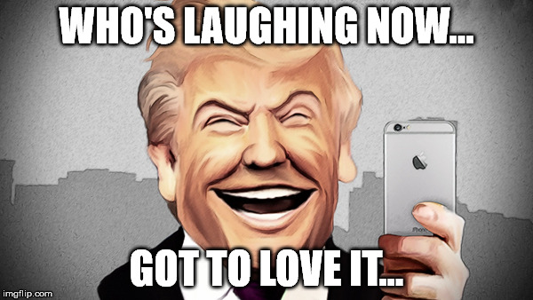 trumplaugingiphone